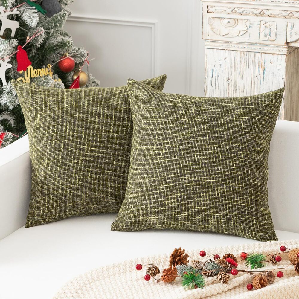 2706 Kevin Textile Burlap Decoration Supersoft Linen Cushion Covers Square
